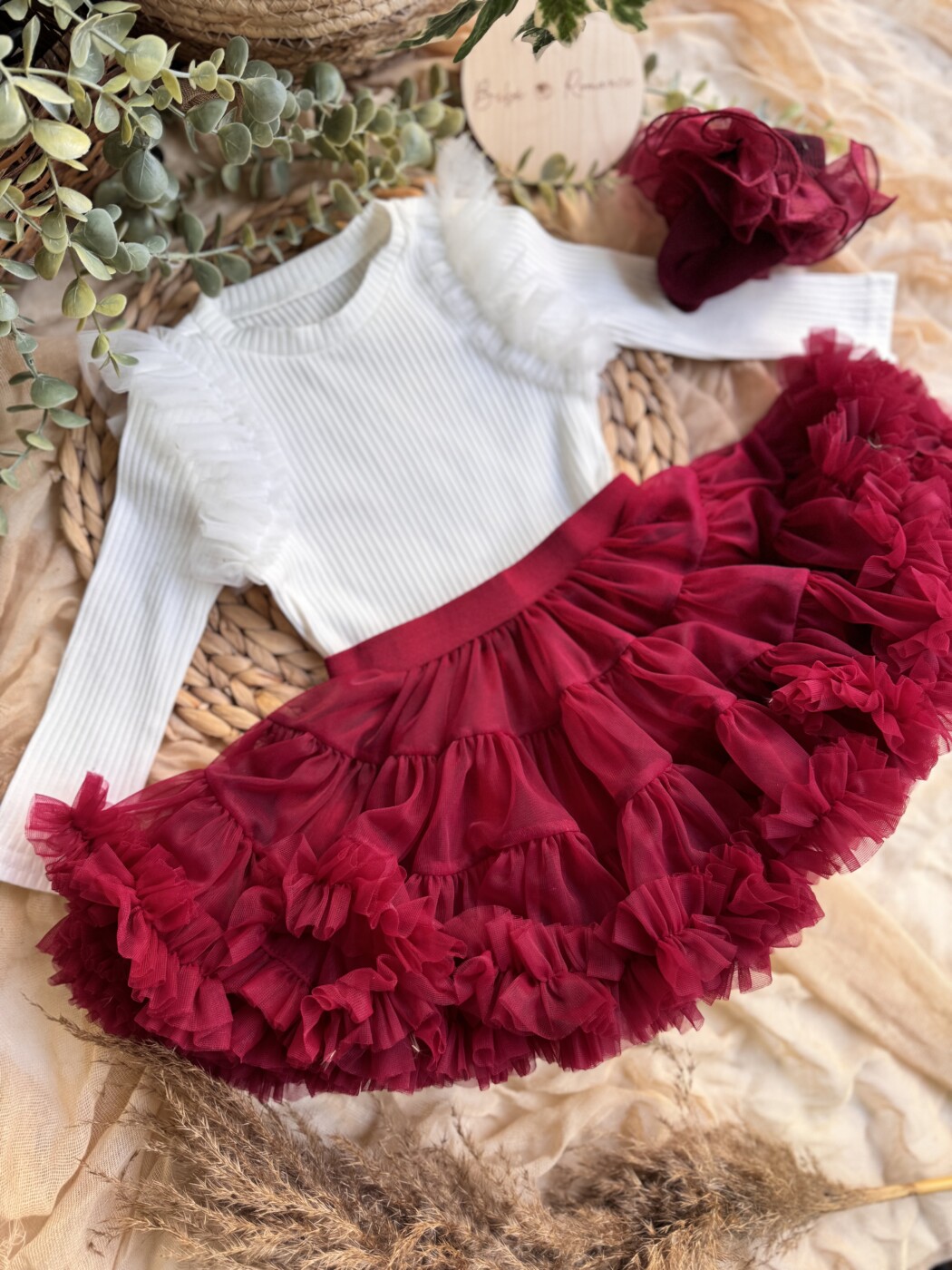 Burgundy red φουστίτσα tutu