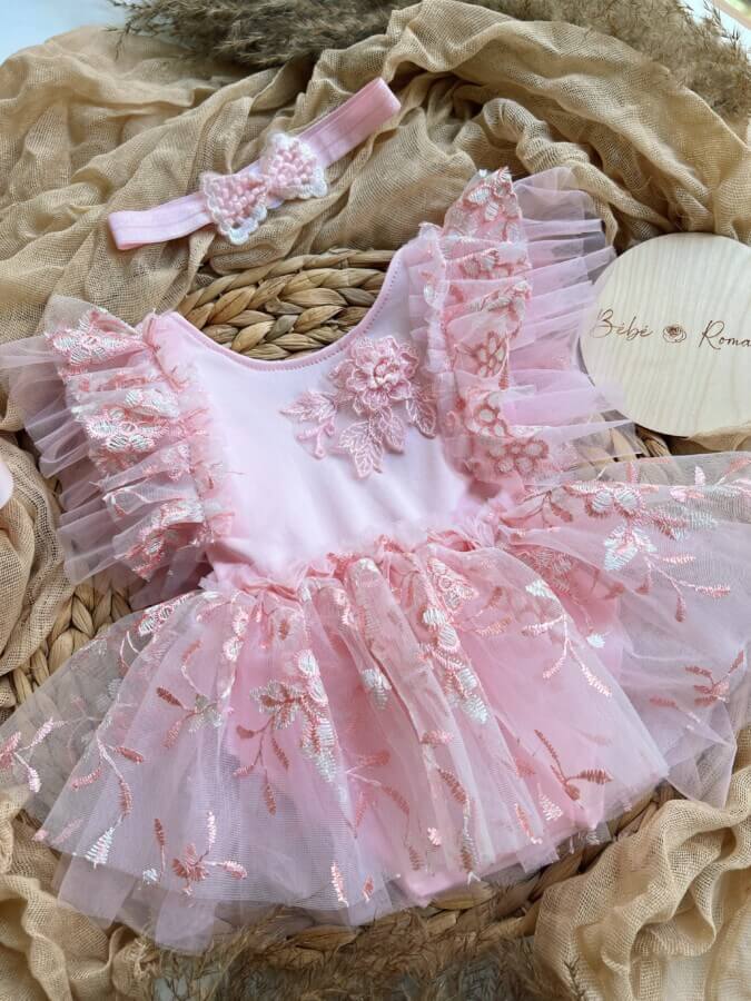 Σετ φωτογράφισης νεογέννητου pink lace