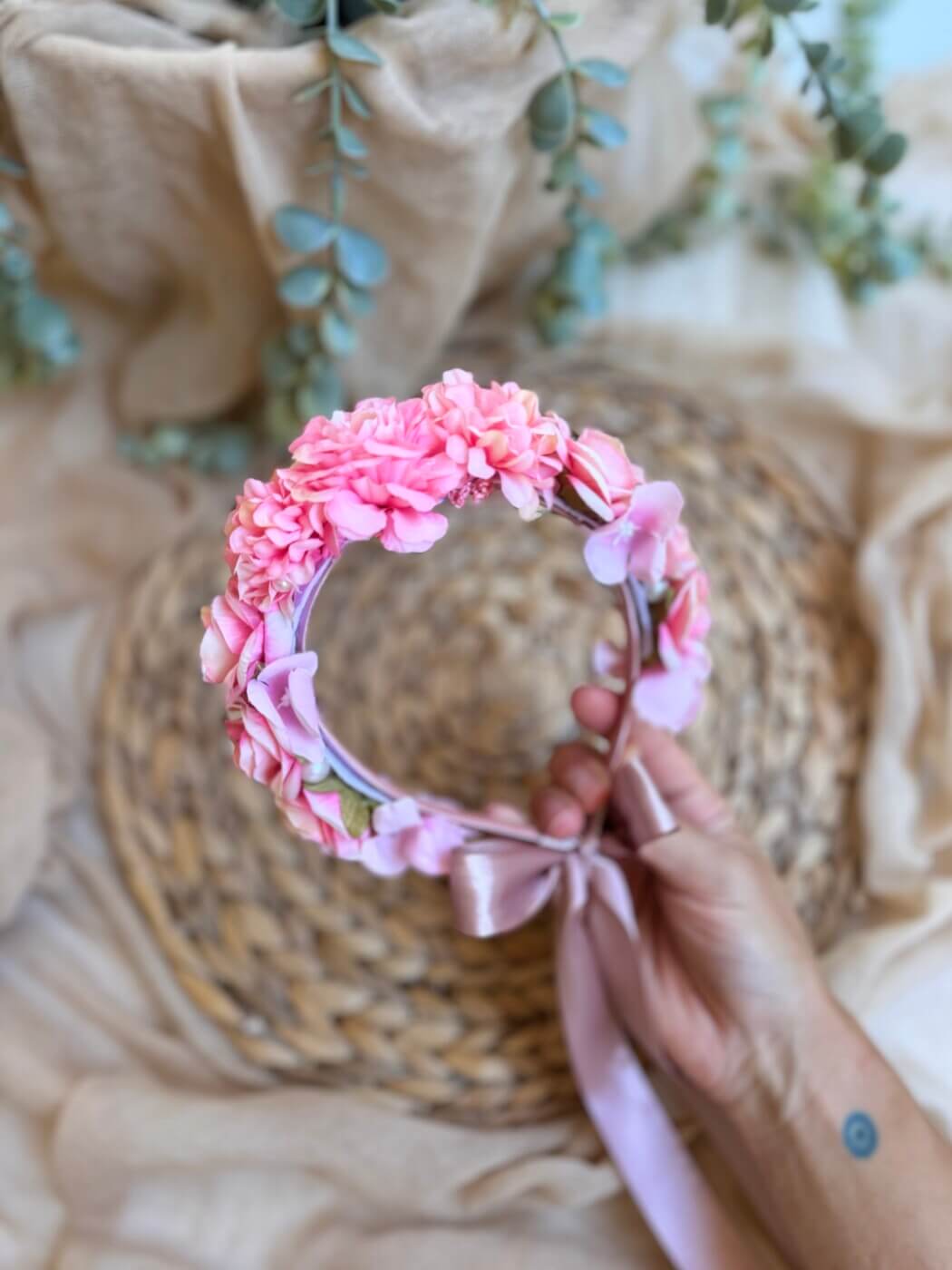 “Elisa” χειροποίητη Flower Crown