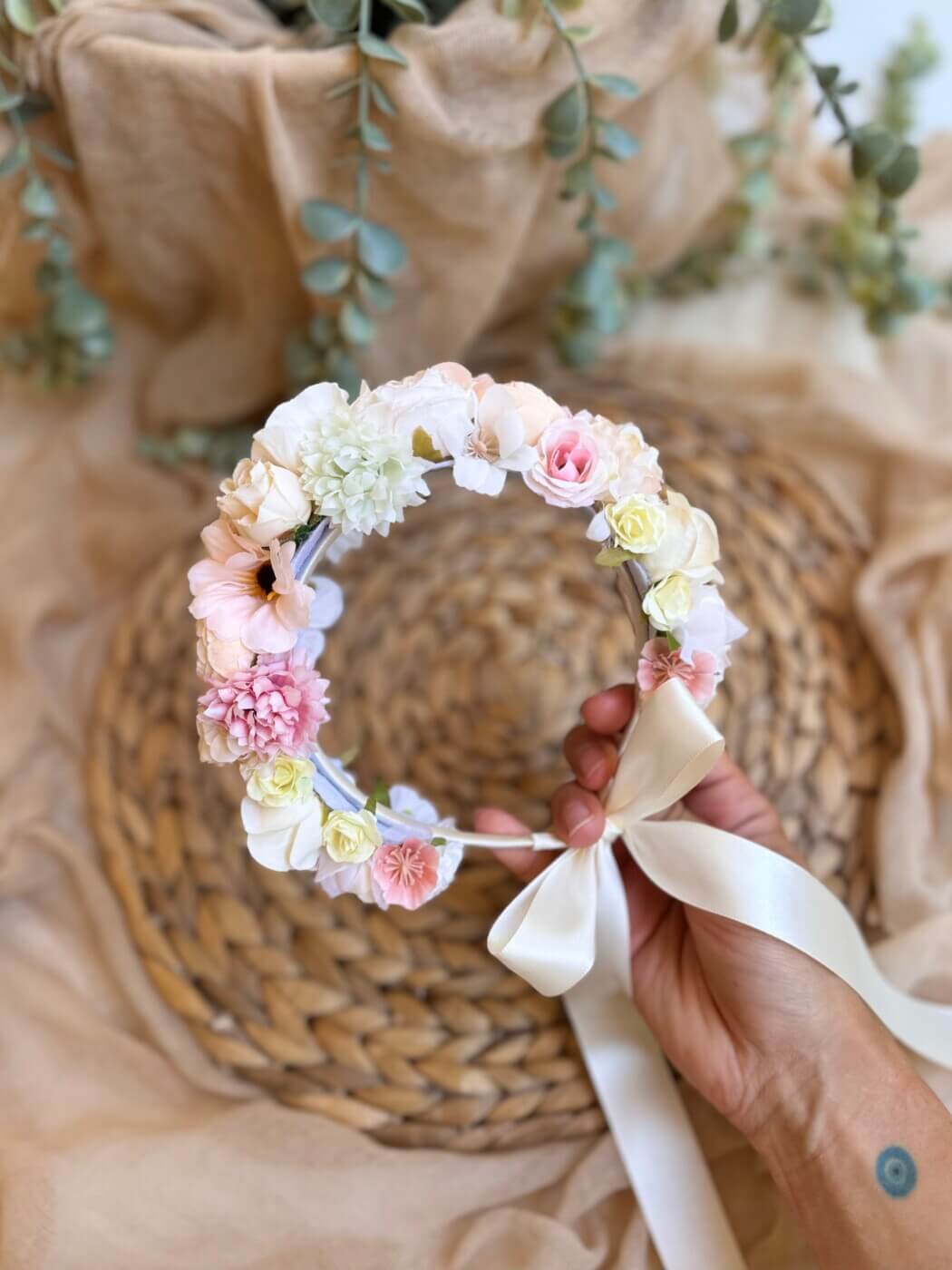 “Chelsie” χειροποίητη Flower Crown
