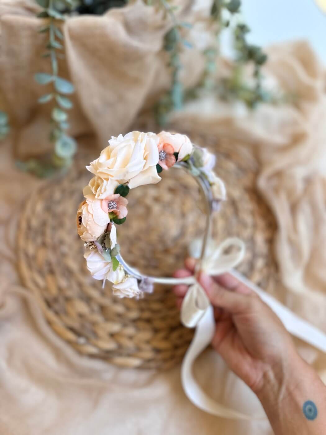 “Christine” χειροποίητη Flower Crown