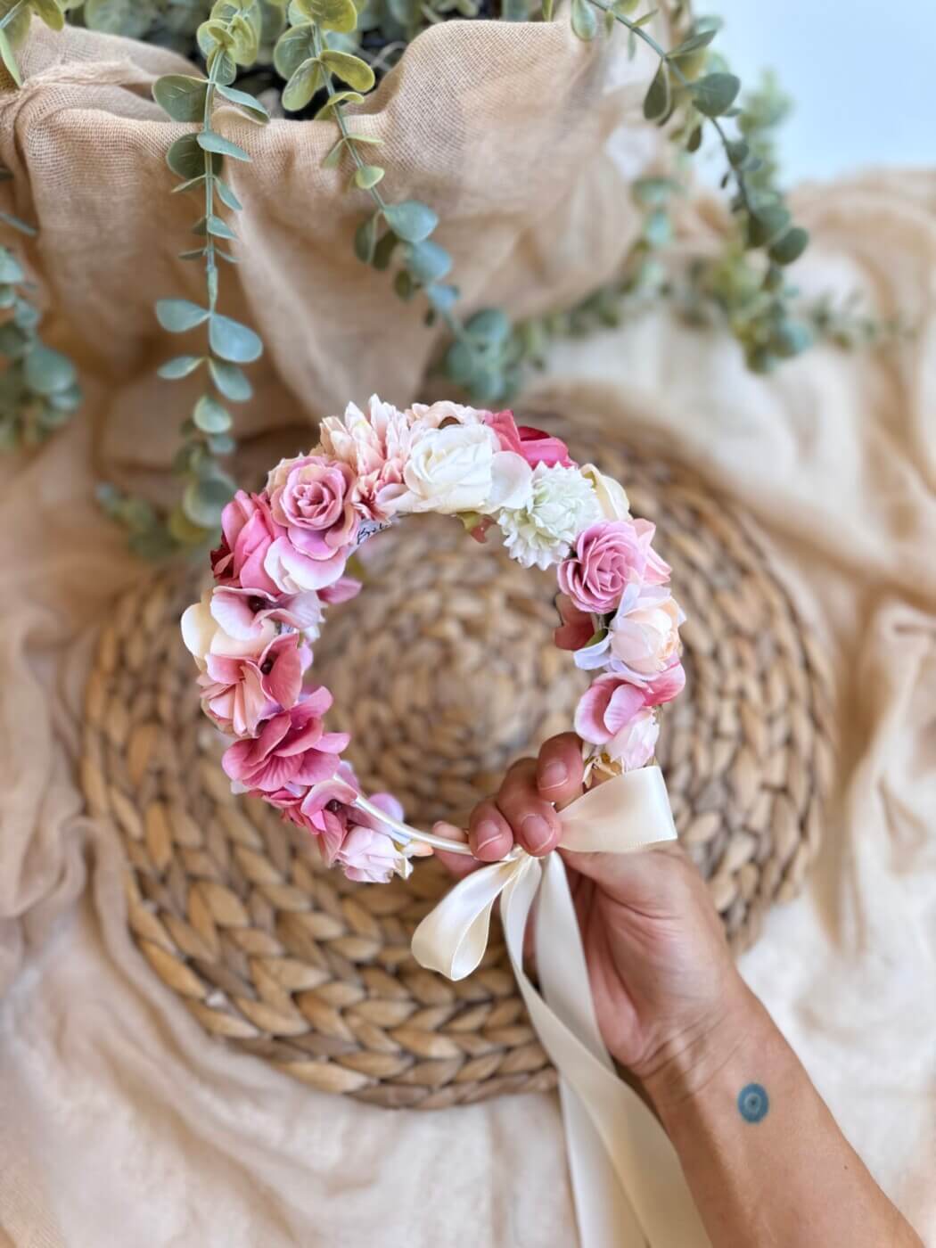 “Rosanne” χειροποίητη Flower Crown