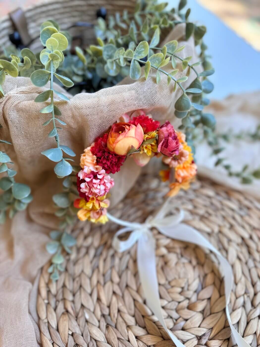 “Melanie” χειροποίητη Flower Crown