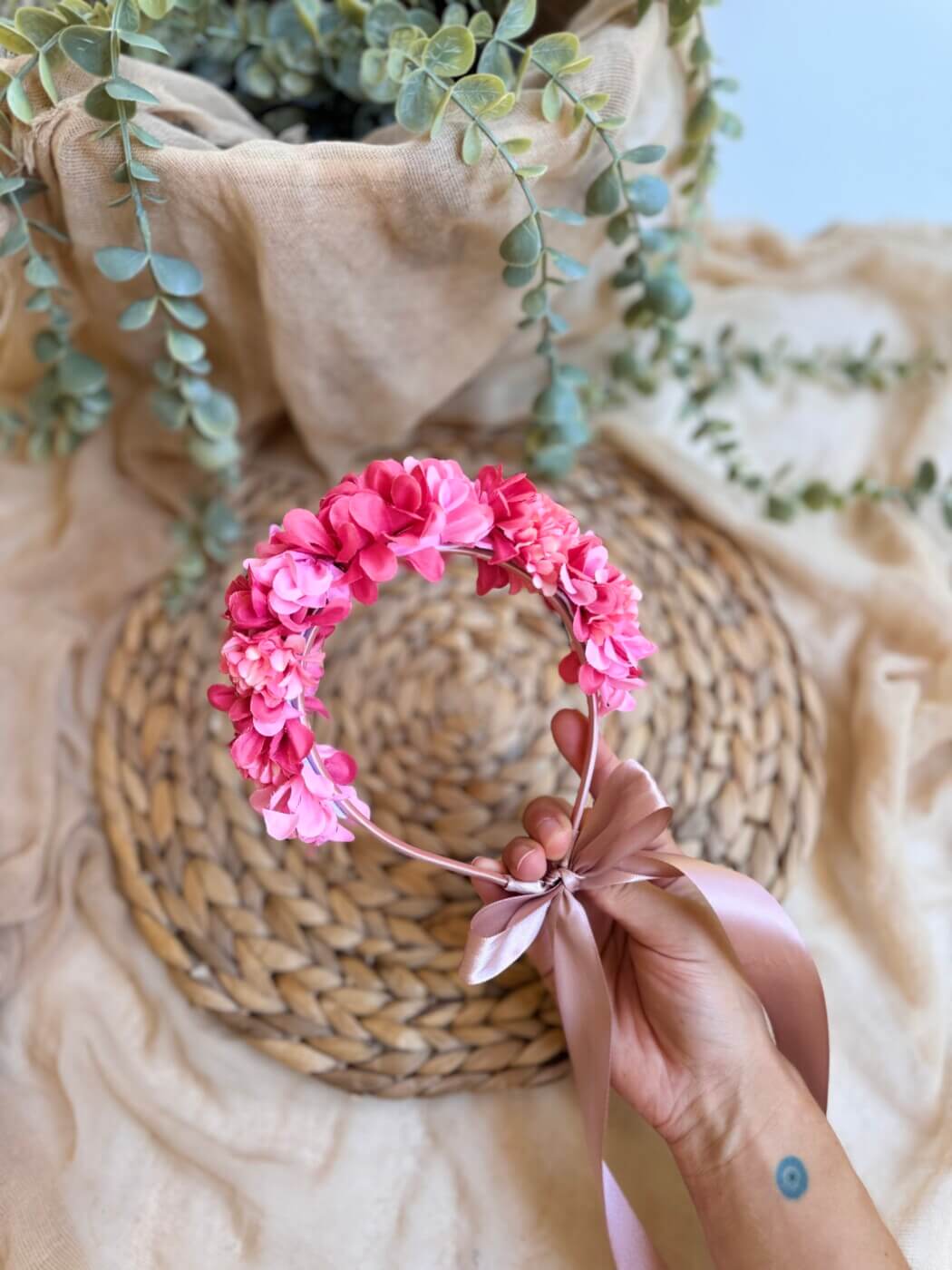 “Rosa” χειροποίητη Flower Crown