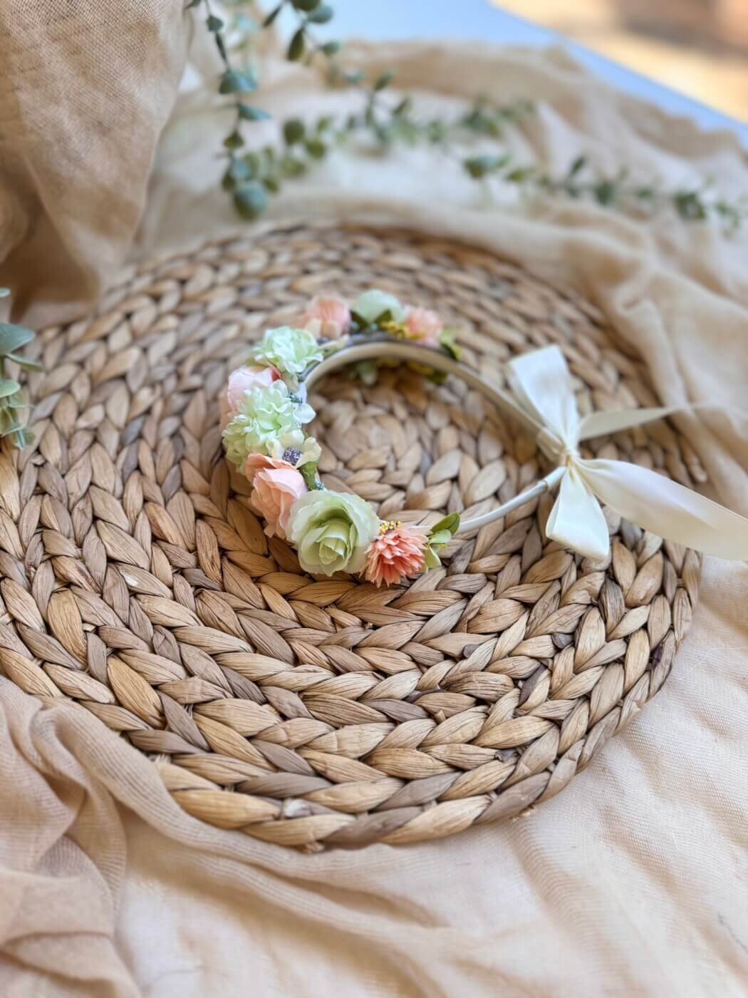 “Cassie” χειροποίητη Flower Crown