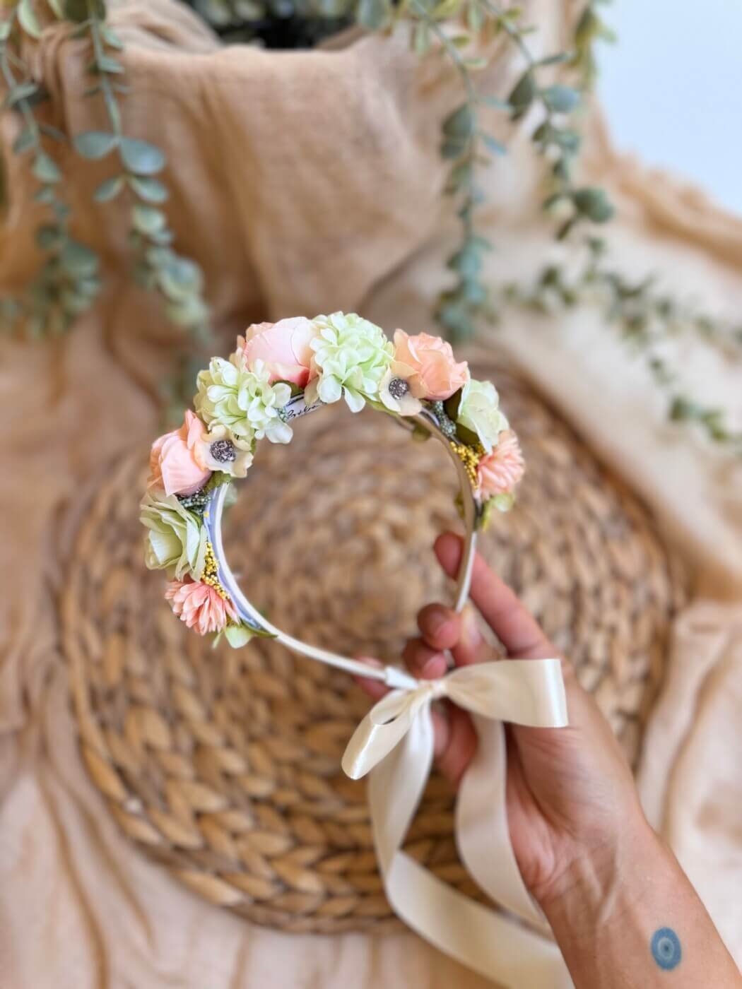 “Cassie” χειροποίητη Flower Crown