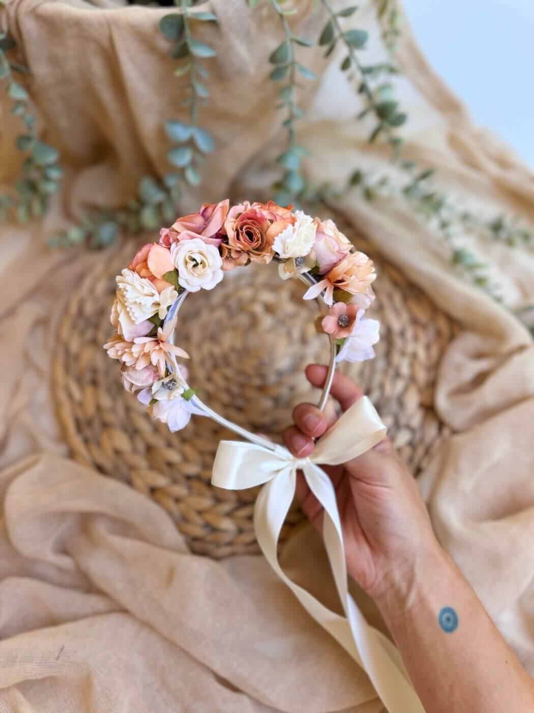 “Bethany” χειροποίητη Flower Crown
