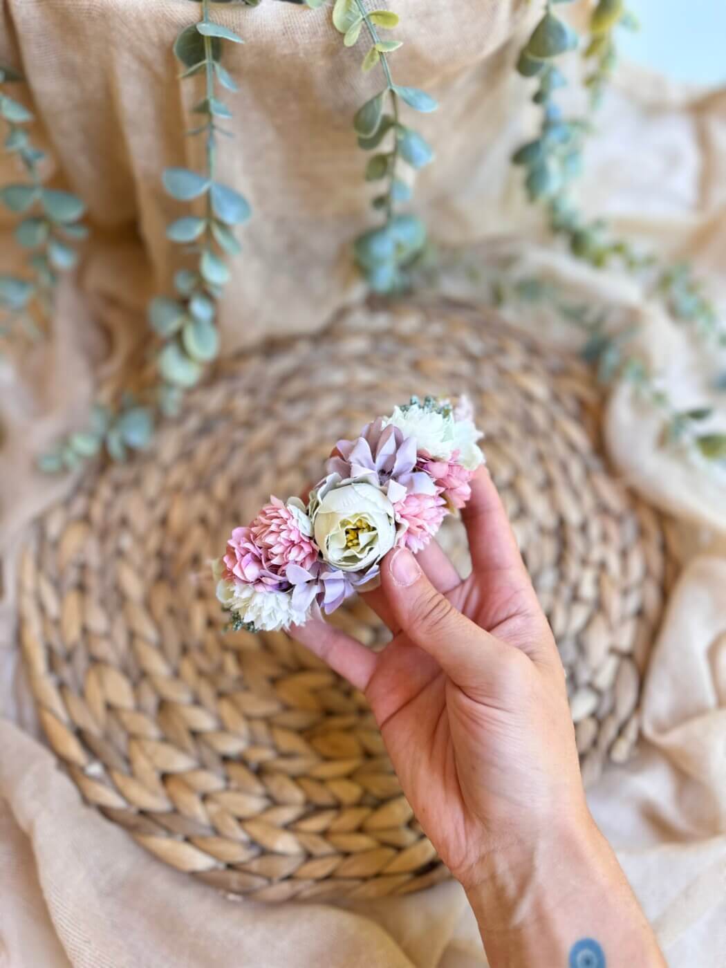“Marilyn” χειροποίητη Flower Headband