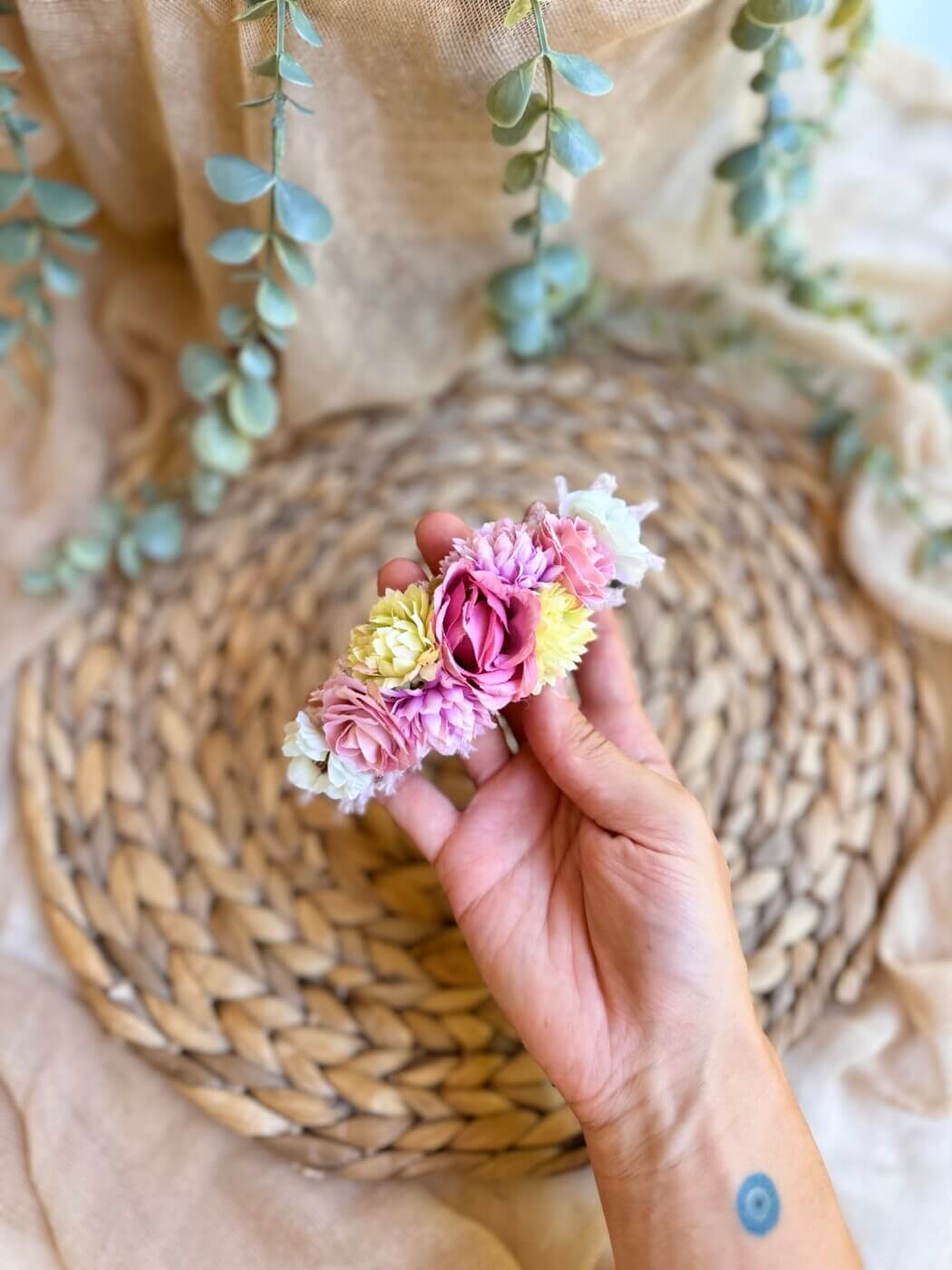 “Brittany” χειροποίητη Flower Headband