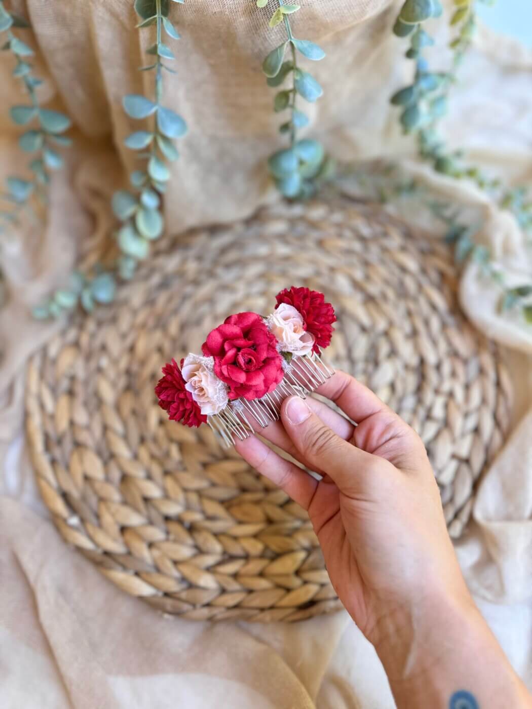 “Catherine” χειροποίητο floral χτενάκι