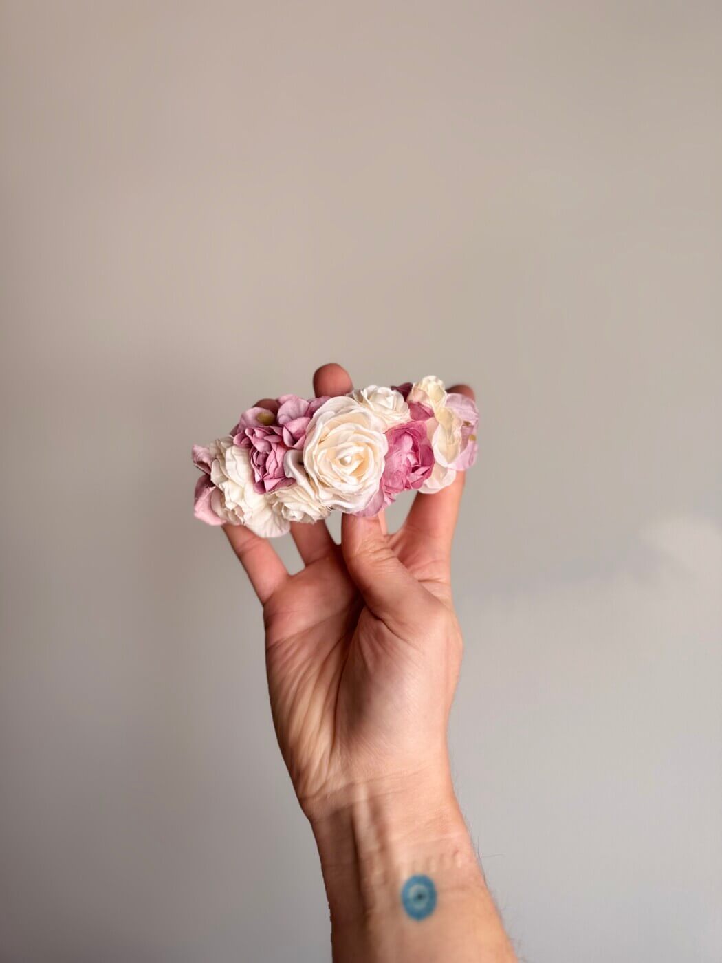 “Louisa” χειροποίητη floral ελαστική κορδέλα