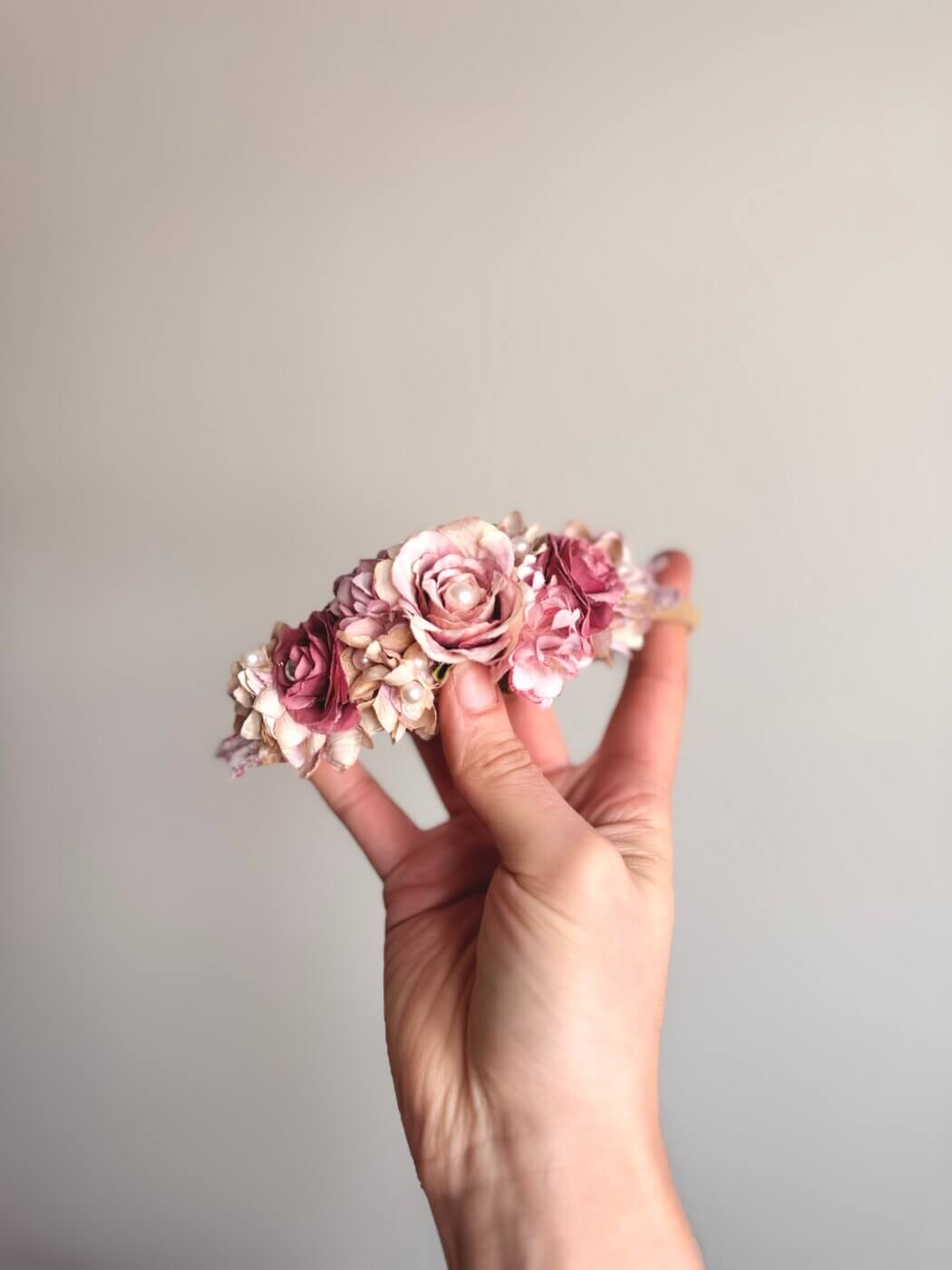 “Chriselle” χειροποίητη floral ελαστική κορδέλα