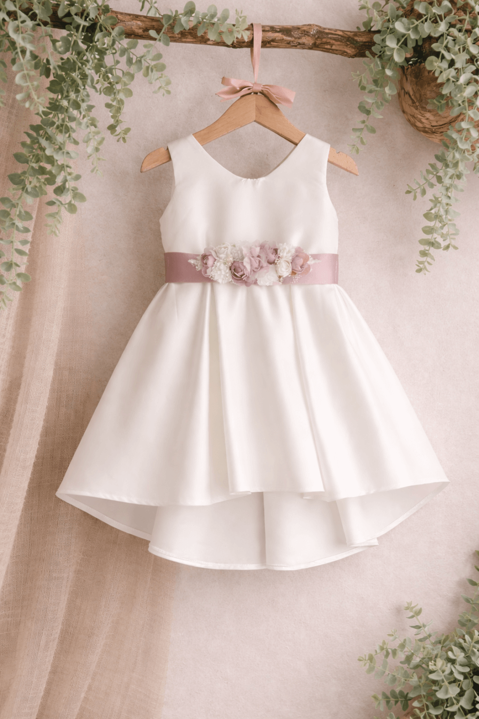 “Fiona” βαπτιστικό φόρεμα με λουλούδια