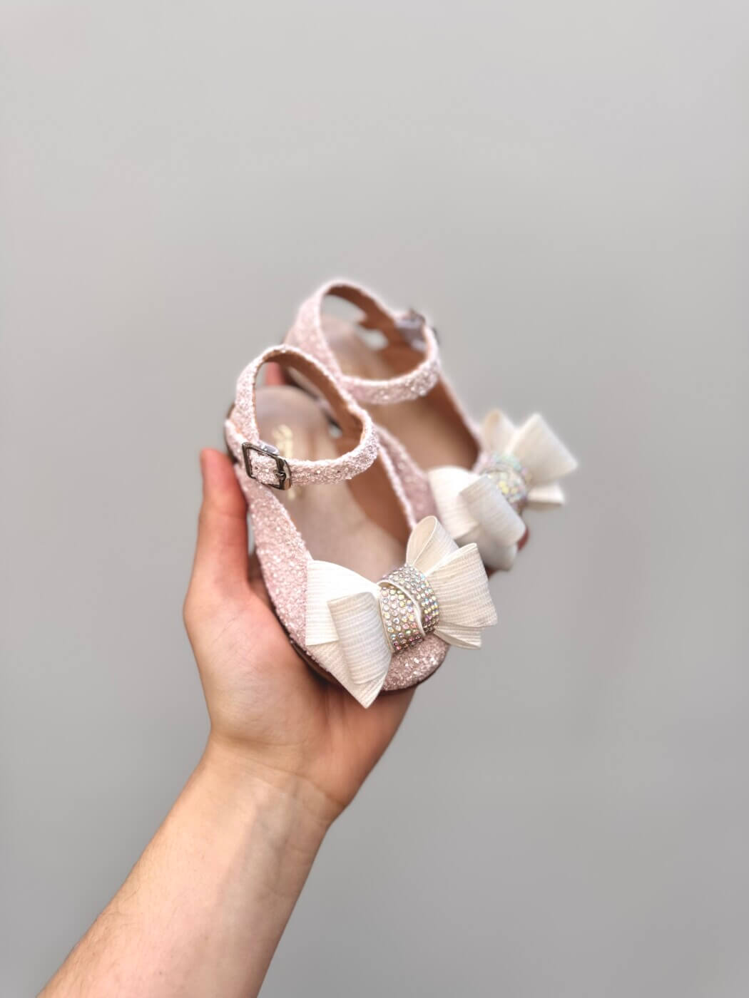 Βαπτιστικά παπούτσια για κορίτσι GORGINO 2381-2 ροζ παλ